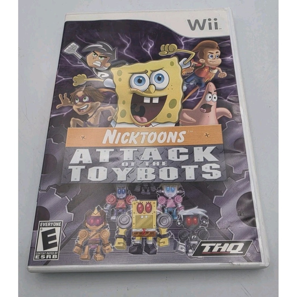 Nicktoons: Attack of the Toybots (Spongebob Nintendo Wii Video Game) CIB TESTED